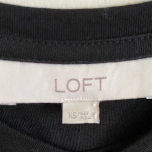Loft Cold Shoulder Embroidered Tee, XS - Picture 3 of 5